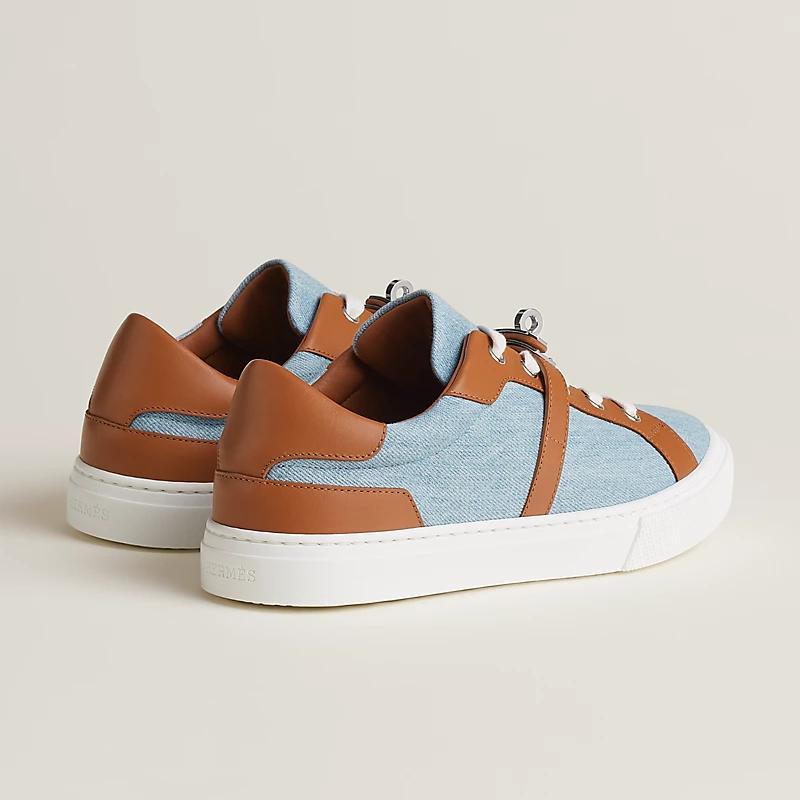 Giày Hermes Day Sneaker Nữ Xanh Dương Nâu